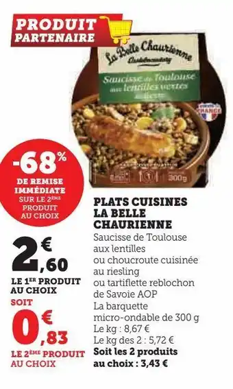 Hyper U Plats cuisines la belle chaurienne offre