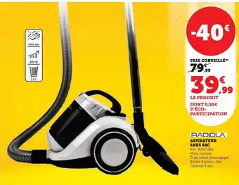 Hyper U Aspirateur sans sac offre