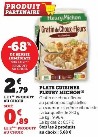 Hyper U Plats cuisines fleury michon offre