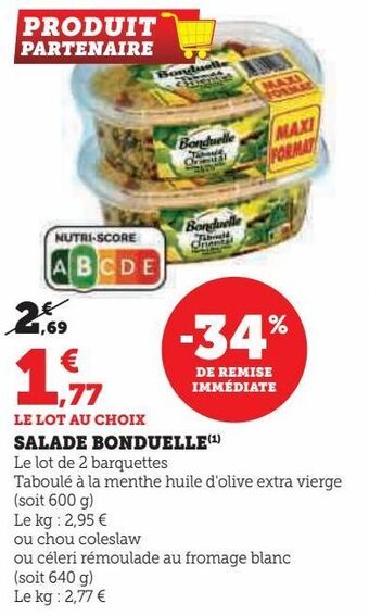 Hyper U Salade bonduelle offre