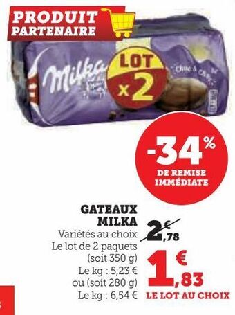 Gateaux milka