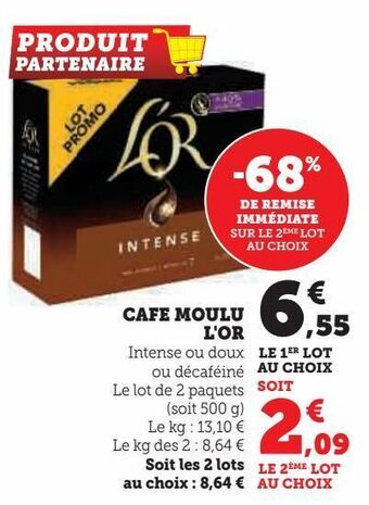 Hyper U Cafe moulu l'or offre