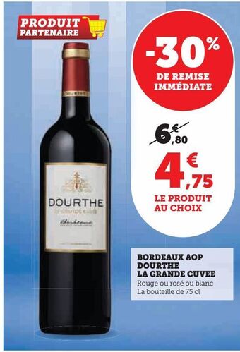 Hyper U Bordeaux aop dourthe la grande cuvee offre