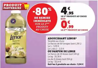 Hyper U Adoucissant lenor offre