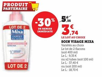 Hyper U Soin visage mixa offre