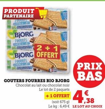 Hyper U Gouters fourres bio bjorg offre