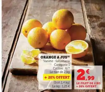 Hyper U Orange a jus offre