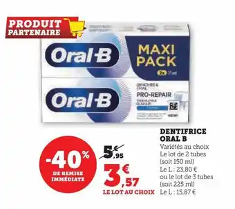 U Express Dentifrice oral b offre