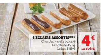 Hyper U 6 eclairs assortis offre