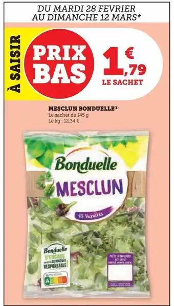 U Express Mesclun bonduelle offre