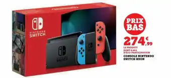 Hyper U Console nintendo switch neon offre