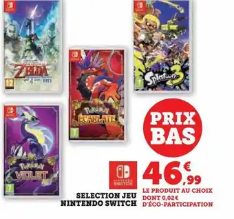 Hyper U Selection jeu nintendo switch offre