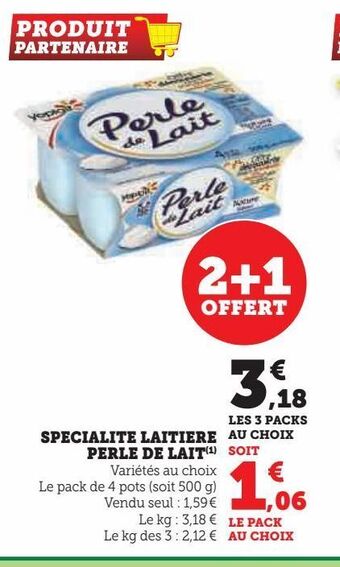 U Express Specialite laitiere perle de lait offre