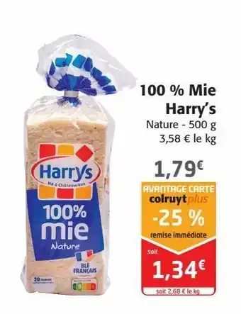 Colruyt 100% mie harry's offre