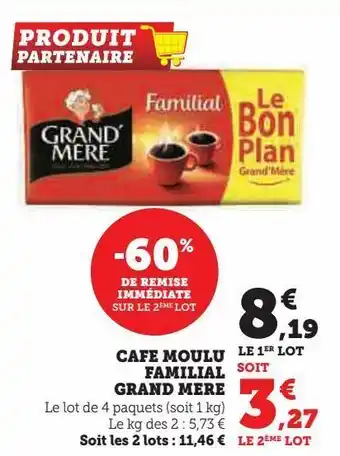 U Express Cafe moulu familial grand mere offre