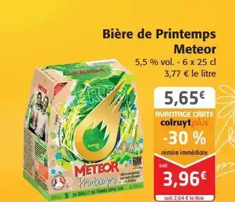 Colruyt Bière de printemps meteor offre
