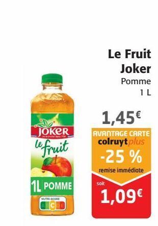 Colruyt Le fruit joker offre
