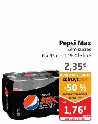 Colruyt Pepsi max offre