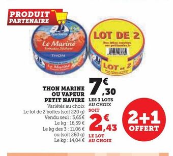 U Express Thon marine ou vapeur petit navire offre