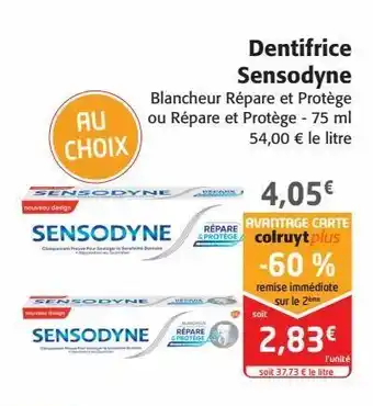 Colruyt Dentifrice sensodyne offre