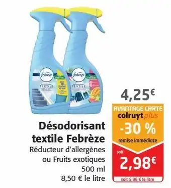 Colruyt Désodorisant textile febreze offre