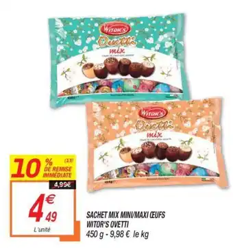 Netto Sachet Mix Mini/Maxi Œufs Witor's Ovetti offre