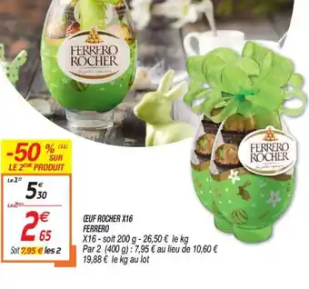 Netto Œuf Rocher X16 Ferrero offre