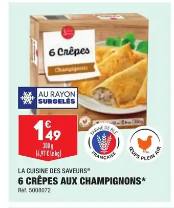 ALDI 6 Crepes Aux Champignons* offre
