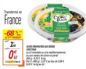 Netto Olives Dénoyautées aux Herbes Croc'Frais offre