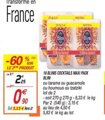 Netto 16 Blinis Cocktails Maxi Pack Blini offre