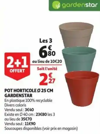 Auchan Pot horticole Ø 25 cm gardenstar offre