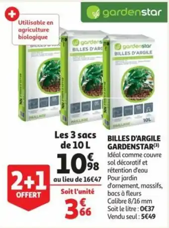 Auchan Billes d'argile gardenstar offre
