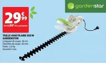 Auchan Taille-haie filaire 550 W gardenstar offre