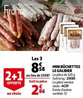 Auchan Mini bûchettes le galibier offre