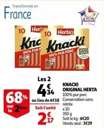 Auchan Knacki original herta offre