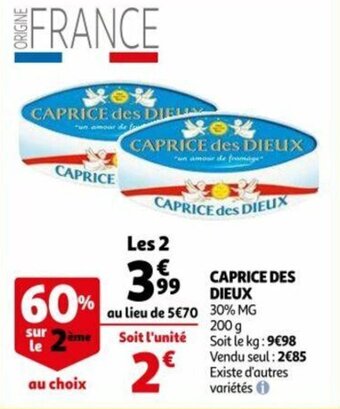 Auchan Caprice des dieux offre