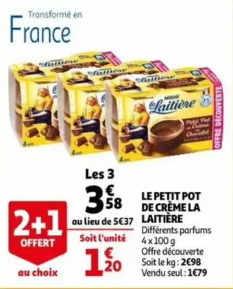 Auchan Le petit pot de crème la laitière offre