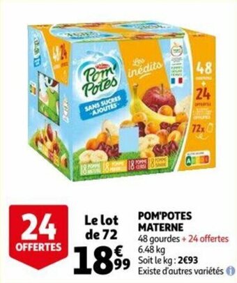 Auchan Pom'potes materne offre