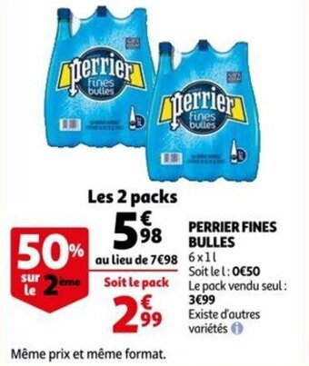 Auchan Perrier fines bulles offre