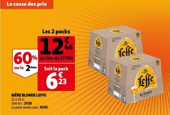 Auchan Bière blonde LEFFE offre