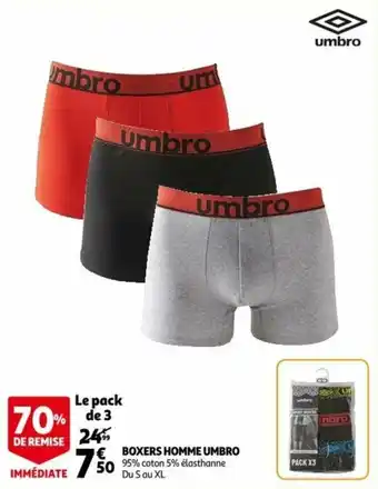 Boxers homme umbro
