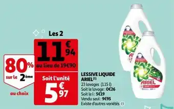 Auchan Lessive liquide ARIEL offre