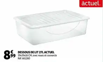 Auchan Dessous de lit 27L actuel offre