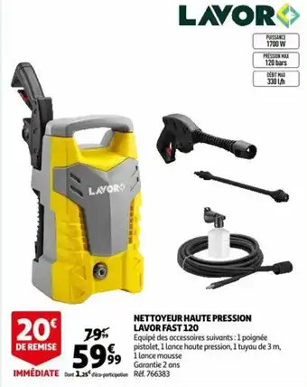 Auchan Nettoyeur haute pression lavor fast 120 offre
