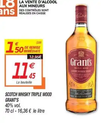 Netto Scotc Whisky Triple Wood Grant's offre