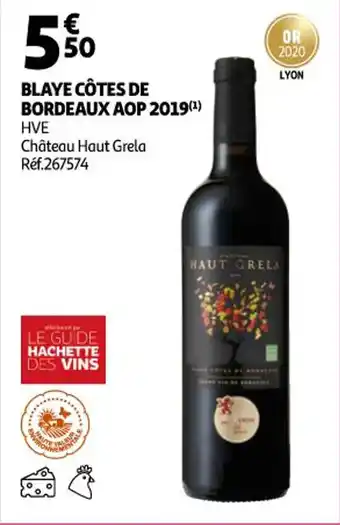 Auchan Blaye côtes de bordeaux aop 2019 offre