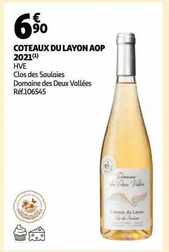 Auchan Coteaux du layon aop 2021 offre