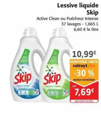Colruyt Lessive liquide skip offre