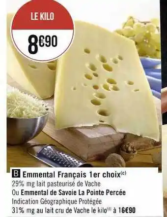 Casino Hyperfrais Emmental français 1er choix offre