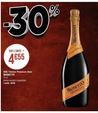 Casino Hyperfrais Doc trevisio prosecco brut mionetto offre